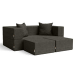 Jaxx Zipline Convertible Sleeper Loveseat & Ottomans