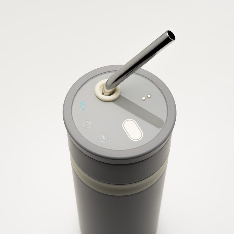 Uvio Self-Purifying Water Bottle - Elephant Gray by OHOM